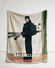 Balenciaga Skiwear Print Flannel Sofa Throw Blanket BA419